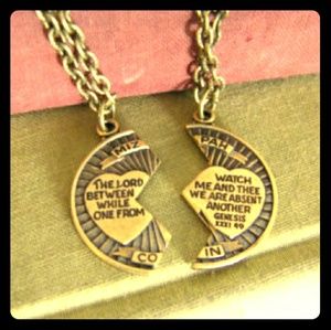 Lovely Mizpah Coin Blessing Necklace